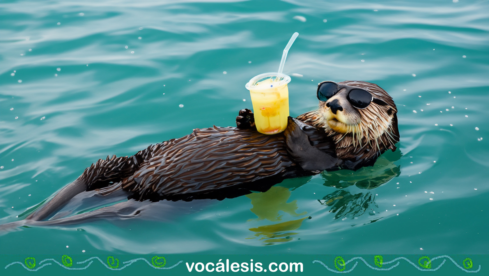 Vocalesis Traductores Summer AI otter river vacation pineapple drink